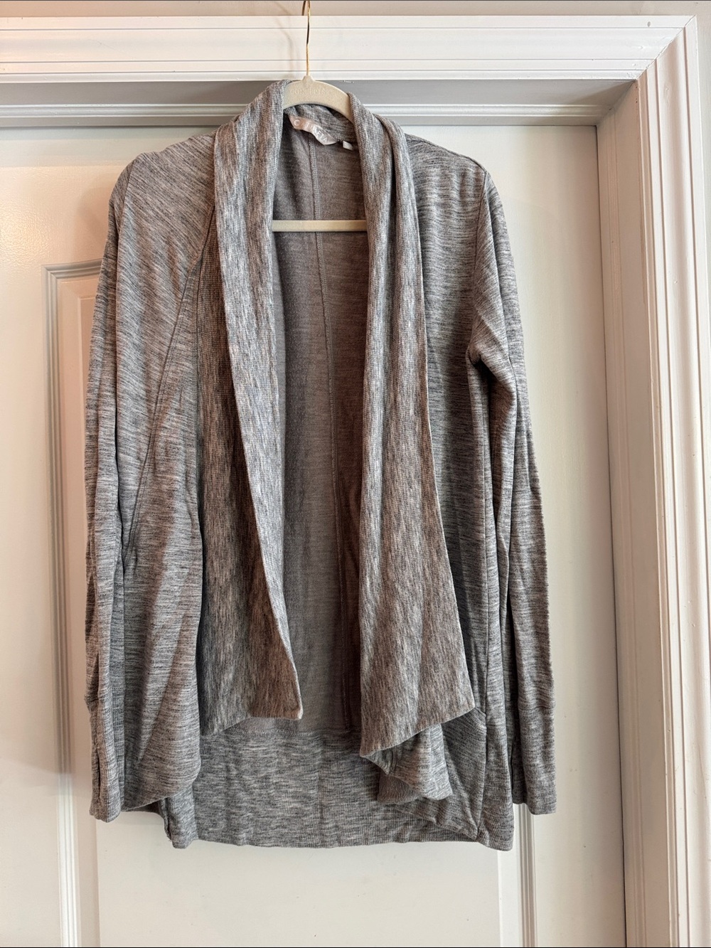 ATHLETA Pranayama Light Gray Open-Front Women's Cardigan Wrap